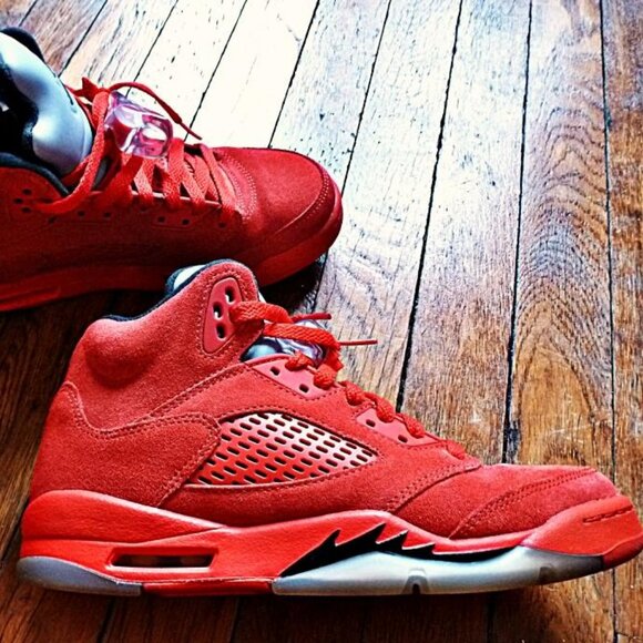 Air Jordan 5 Retro BG Red Suede, Size US M6(Y), W7.5 - Picture 6 of 16